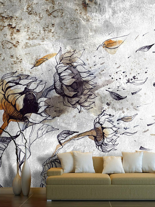 Wall Mural Fabric White L350xW245cm