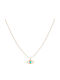 LifeLikes Necklace Eye Made of Gold Plated Steel Light Blue