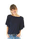 Mexx Women's Summer Blouse with 3/4 Sleeve Navy Blue