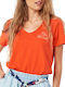 Rip Curl Damen T-shirt mit V-Ausschnitt Orange