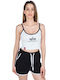 Women's Summer Crop Top with Straps White
