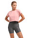 Superstacy Damen Sportliches Crop Top Kurzarm Rosa