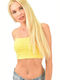 First Woman Damen Sommer Crop Top Gelb