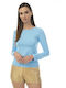 Raffaella Collection Women's Blouse Long Sleeve Light Blue