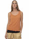 Raffaella Collection Women's Summer Blouse Sleeveless Orange
