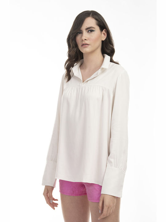 Raffaella Collection Women's Blouse Long Sleeve White