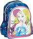 Gim Frozen School Bag Backpack Elementary, Elementary Multicolour with Water Bottle Holder 12Liters