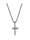 Puppis Black Men's Steel Cross with Chain