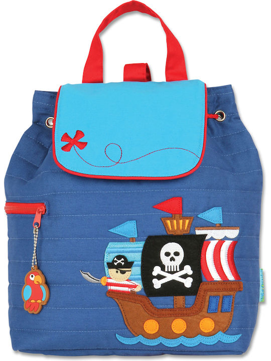 Belmil Pirate School Bag Backpack Kindergarten Blue with Water Bottle Holder
