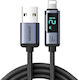 Joyroom S-AL012A16 Geflochten / LED USB-A zu Lightning Kabel Schwarz 1.2m