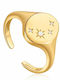 Ania Haie Ring with Stones made of Silver Gold Plated