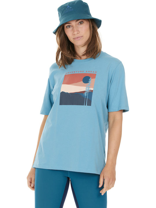 Damen Sportlich T-Shirt Blau
