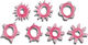 Kinksters Cock Ring Schwanz Mehrfarbig