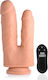 Curve Toys Double Vibrator with Remote Control 20.5cm Flesh