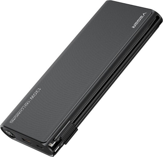 Veger TC130 Power Bank 25000mAh 130W cu Port USB-A și Port USB-C Livrarea energiei Negru