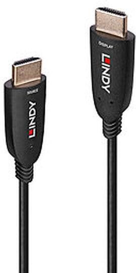 Lindy HDMI 2.1 Ultra High Speed 48Gbps 4K 120Hz HDR VRR Cable HDMI male - HDMI male 50m Μαύρο