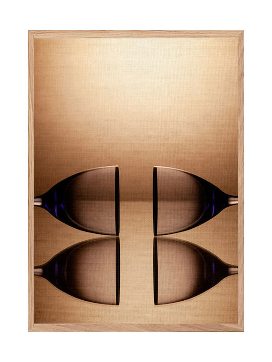 Walls Empty Glasses With Shadows Gemälde auf Le...
