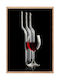 Walls Bottle Red Wine Canvas Painting 40x50cm
