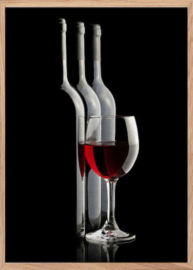 Walls Bottle Red Wine Canvas Painting 40x50cm