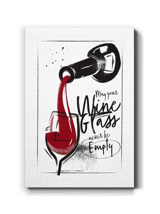 Walls Red Wine Glass Πίνακας σε Καμβά 40x50cm