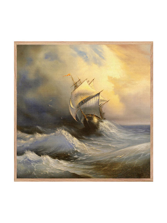Walls Кораб в бурно море Картина Платнен 60x60см