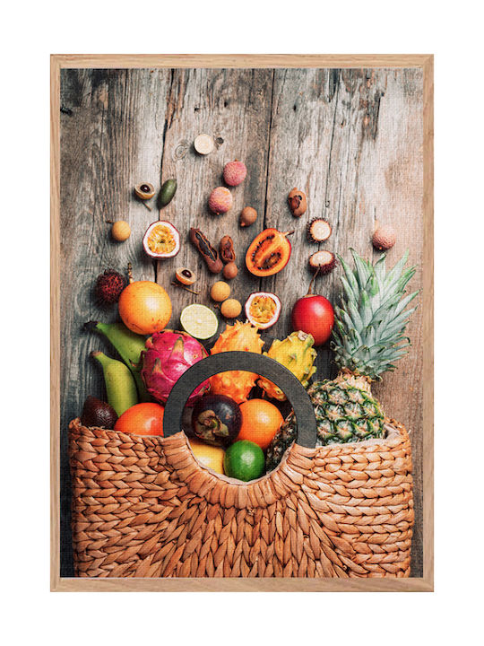 Walls Fruit Wicker Bag Canvas Painting 40x50cm