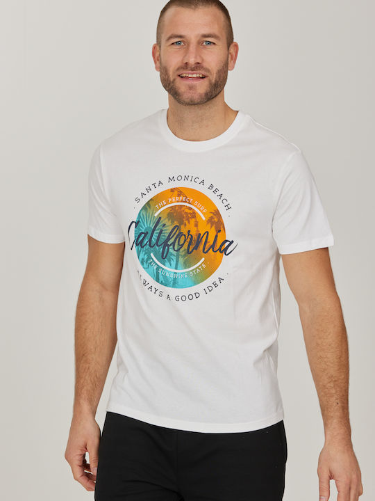 Cruz Edmund Men's Athletic T-shirt Short Sleeve White