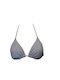 Apple Boxer Triangle Bikini Top Silver