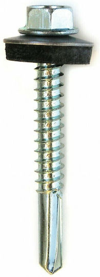 Fisco Self-Piercing Drilling Screw Hexagon Metallic DIN 7504P with Diameter M6.3 and Length 25mm