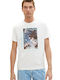 Tom Tailor Men's Short Sleeve T-shirt White