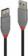 Lindy USB 2.0 Кабел USB-A мъжки - USB-A мъжки Черен 3м 36694