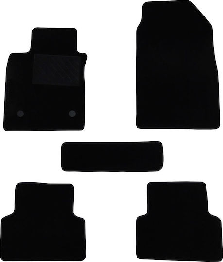 Autopataki Set of Front and Rear Mats 5pcs for Renault Captur 2013-2019 Black