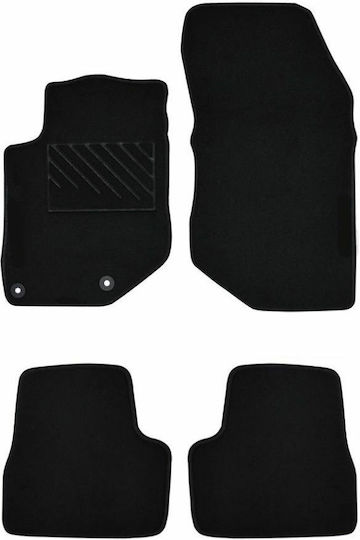 Autopataki Set of Front and Rear Mats 4pcs for Peugeot 208 2019+ Black