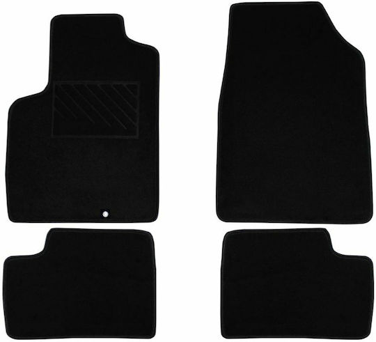 Autopataki Set of Front and Rear Mats 4pcs for Nissan Micra 2011-2017 Black