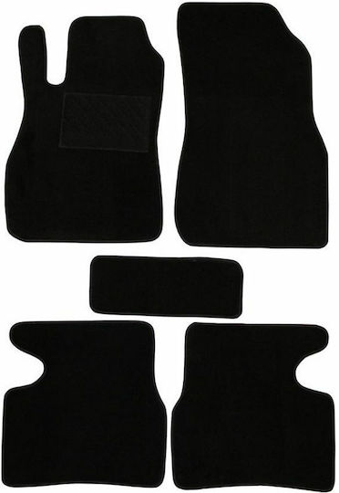 Autopataki Set of Front and Rear Mats 5pcs for Hyundai Accent 1999-2005 Black