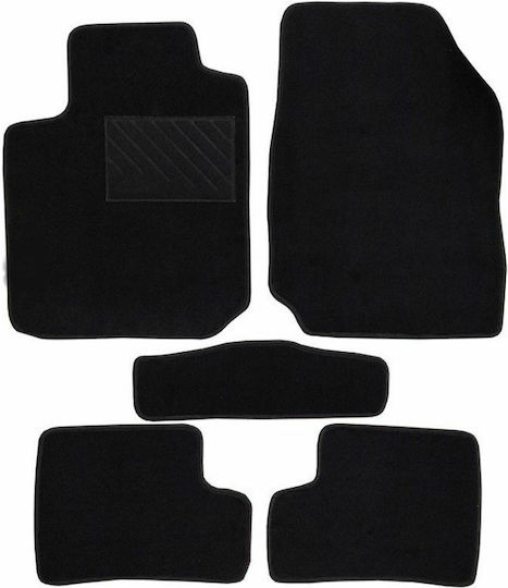 Autopataki Set of Front and Rear Mats 5pcs for Nissan Micra 2003-2007 Black