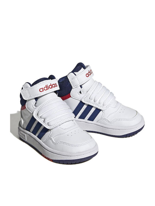 adidas Hoops Παιδικά Sneakers High με Σκρατς Λευκά GZ9650