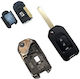 Honda Foldable Car Key Shell with Blade with 3 Buttons for Honda