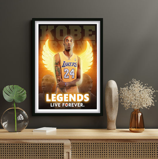 Nba - Kobe Bryant S Frame Wooden 30x40cm