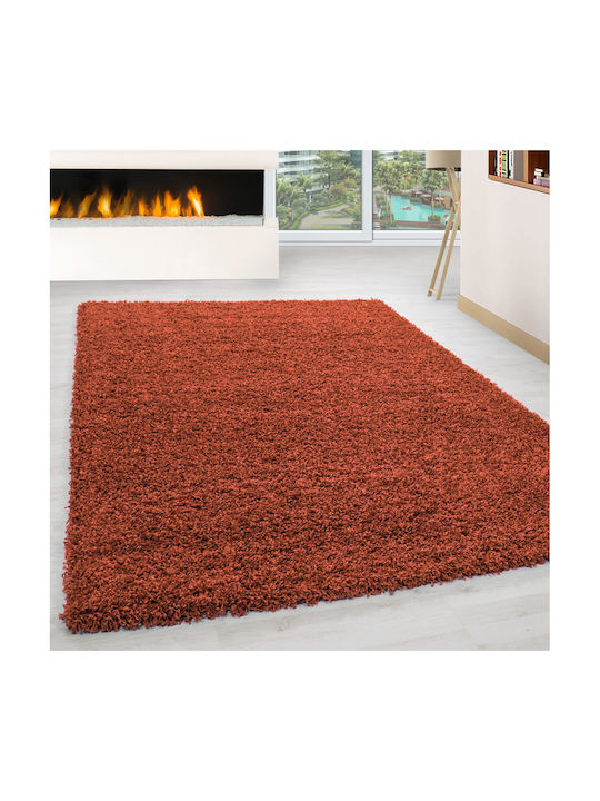 Rug Rectangular Shaggy Orange