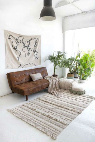 Lorena Canals Air Χειροποίητο με Κρόσια 170x240cm Μπεζ