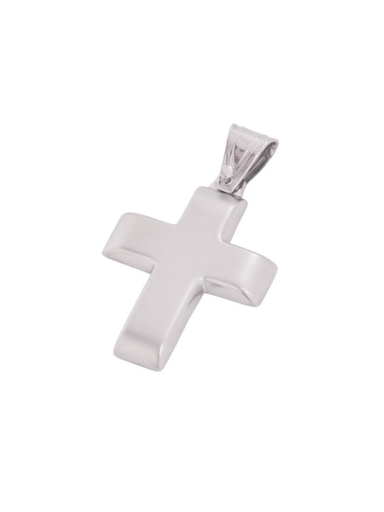 Men's White Gold Cross 9K