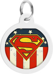 Dog ID Circular Smart ID Plastic Superman America