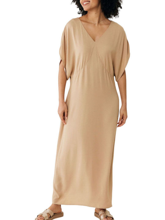 Sommer Maxi Kleid Beige