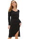 Midi Evening Dress Black