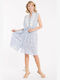 Iconique Sommer Mini Hemdkleid Kleid Hellblau