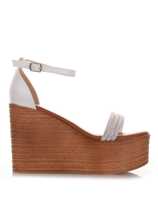 Bozikis Καλοκαιρινές Γυναικείες Πλατφόρμες Λευκές Κ23153Z29 Skroutz.gr