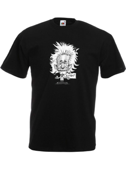 T-shirt Einstein σε Μαύρο χρώμα