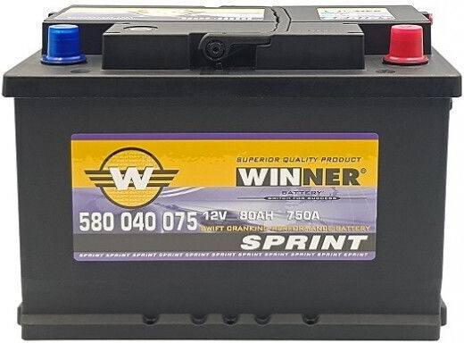 Winner Μπαταρία Αυτοκινήτου Sprint με Χωρητικότητα 80Ah