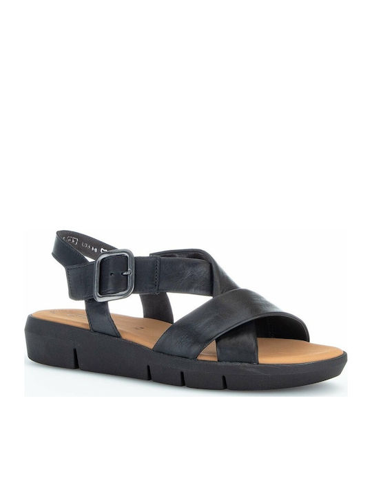Gabor Leather Women's Flat Sandals Anatomic wit...